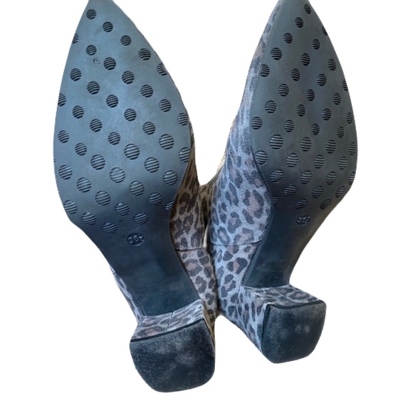 Cordani Womens Size 6 Gray Cheetah Suede Ankle Bootie EUC 36.5 EU Made in Italy - Picture 8 of 10